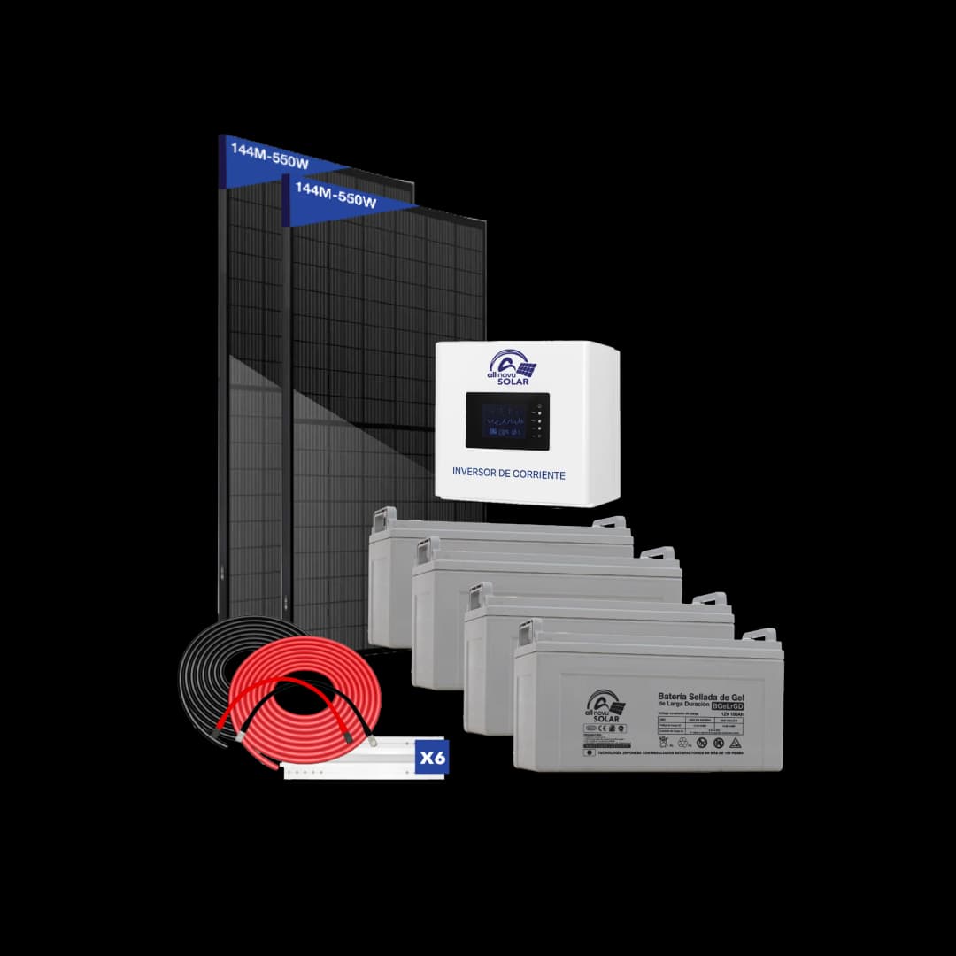 KIT SOLAR 1.5 KW ALLNOVU 400Ah